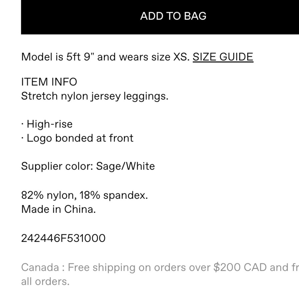 SPORTY & RICH Green Runner Script Leggings - Picture 5 of 6